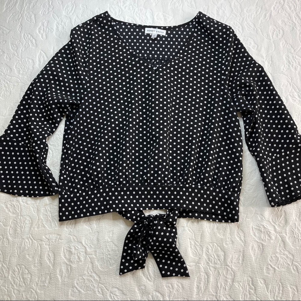 Honey Peace Women Blouse Polka-Dot Top